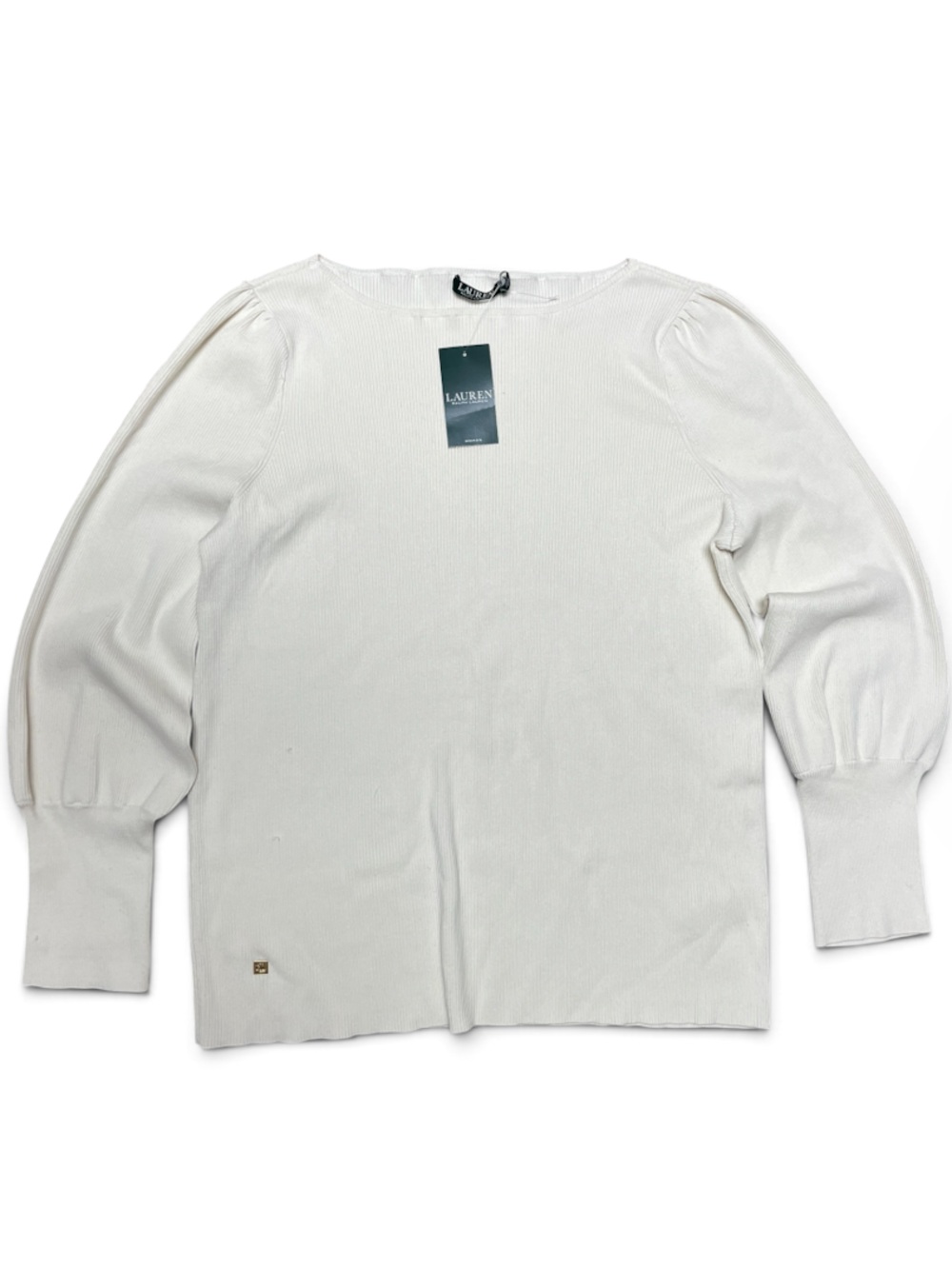 Lauren Ralph Lauren Cream Long-Sleeve crew neck shirt.